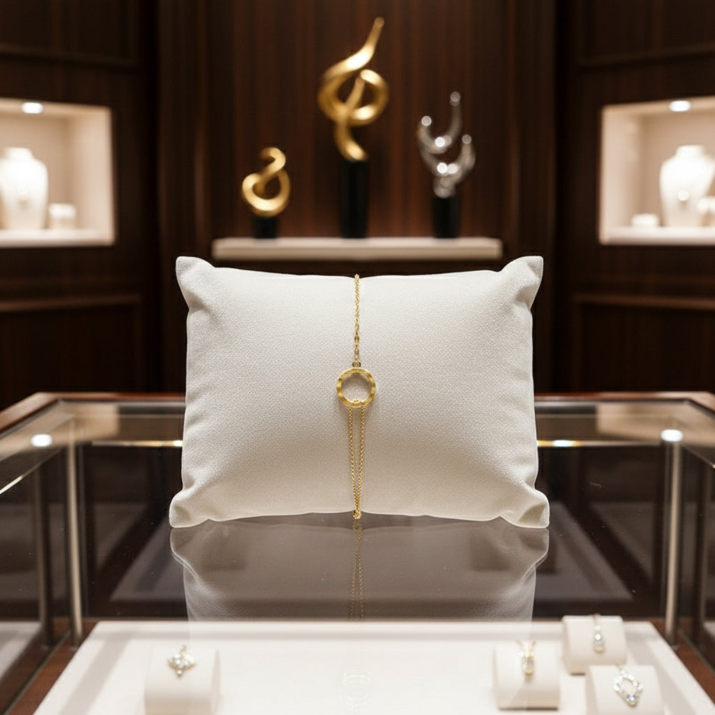 925 Sterling Silver Bracelet Circle Ring Niche Design High-End Feel