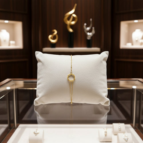 925 Sterling Silver Bracelet Circle Ring Niche Design High-End Feel